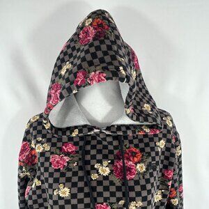Vans Streetwear Floral Checkerboard Pullover Hoodie - Small